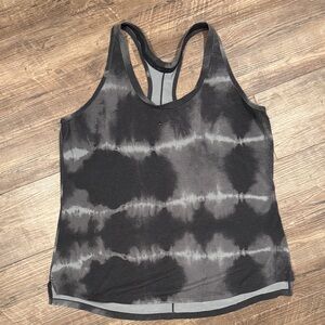 Black and Gray Tie-Dye Tank Top